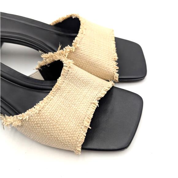 Open Edit Jaydin Block Heel Sandals Open Toe Women's Black Size US12M EU42.5 - Picture 10 of 13